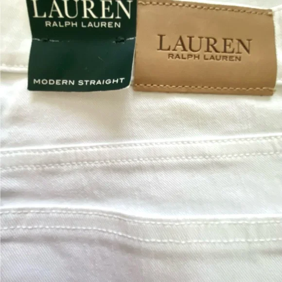 Ralph Lauren Women's Jeans White Stretch Premier Straight Pants 12 NWT - Picture 7 of 12